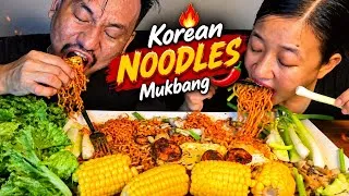 Thumbnail: Spicy Korean NOODLES Mukbang | Best Korean Ramen Eating Show 🍜 🔥 