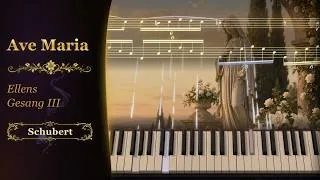 Thumbnail: Ave Maria – Schubert | Solo Piano with Score & Keyboard Visuals