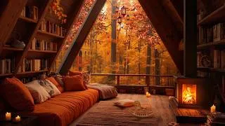 Thumbnail: Warm Afternoon by the Fireplace | Soft Piano Music, Fireplace & Cozy Attic House for Study, Sleep