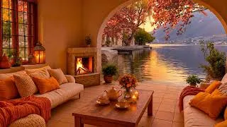 Thumbnail: NO ADS🔕🍂 Cozy Autumn Lakeside Porch | Relaxing Piano, Crackling Fireplace for Deep Sleep 💤