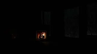 Thumbnail: Low Rain & Flickering Fire 🔥🌧️ Simple, Cozy Night for Falling Asleep (No Ads)