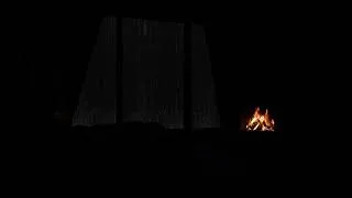 Thumbnail: Soft Rainfall, Quiet Embers 🔥🌧️ Peaceful Night Ambience to Unwind | Insomnia Relief