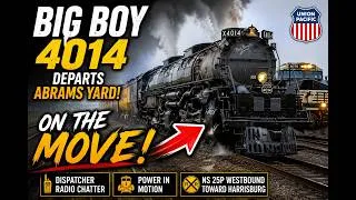 Thumbnail: Union Pacific Big Boy 4014 Departs Abrams Yard – Dispatcher Radio & Steam Action!