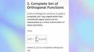 Thumbnail: EC25C04 UNIT 1 Analogy between vectors and signals, orthogonal signal space, 