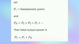 Thumbnail: EC25C05 UNIT 6 Total Harmonic Distortion (THD), RelationshipBetween Total Power and THD, Heat sinks.