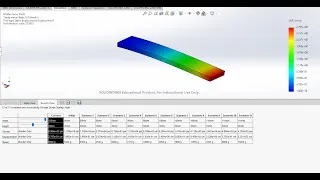 Thumbnail: Create an Evaluation Design Study in SolidWorks - Part 2 - Create Design Study - Cantilever Beam
