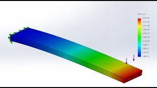 Thumbnail: Create an Evaluation Design Study in SolidWorks - Part 1 - Create Static Study - Cantilever Beam
