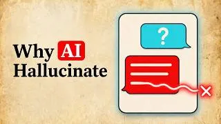 Thumbnail: Why AI Hallucinates — Inside the Mind of an LLM (Visual Explanation)