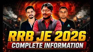 Thumbnail: RRB JE 2026 | Complete Information 🔥 Eligibility, Vacancy, Exam Pattern & Syllabus