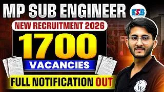 Thumbnail: MP Sub Engineer Recruitment 2026 | Eligibility, Syllabus, Exam Date | Detailed Notification Out