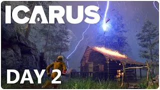 Thumbnail: Day 2: Surviving in a RUTHLESS Wilderness! | Icarus Gameplay