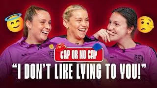 Thumbnail: Alessia Russo, Ella Toone, & Lotte Wubben-Moy: What’s the lie? 🤥 Lionesses: Cap or No Cap Episode 3