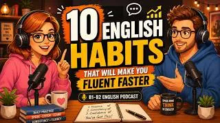 Thumbnail: 10 English Habits That Will Make You Fluent Faster | B1–B2 English Podcast