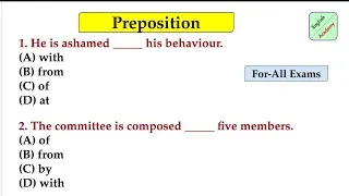 Thumbnail: #prepositions practice set (58) questions for all exams #competitiveexams  #englishacademybydeepakkr