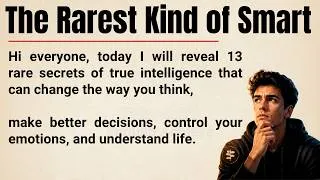 Thumbnail: The Rarest Kind of Smart: 13 Secrets of Truly Intelligent People 🧠 | Improve Your Thinking ✅