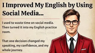 Thumbnail: I Improved My English by Using Social Media | Improve Your English Fluency ✅️ | Story Level 2 🔥