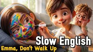 Thumbnail: Will Emma Find the Cat on Her Face? 😂 | Slow English Listening Practice | English Daily Conversation