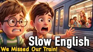 Thumbnail: 🚂We Missed the Train… Now What? | Slow English Listening Practice | English Daily Conversation