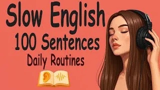 Thumbnail: Speak English Every Day | 100 Daily Routine Sentences with Repetition | Slow Listening & Speaking