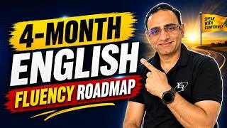 Thumbnail: 4-Month English Fluency Roadmap🔥| 2026 खत्म होने से पहले English बोलना सीखो | Speaking Challenge