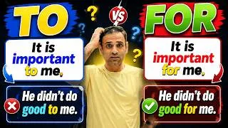 Thumbnail: TO vs FOR in English 🔥 | “Important TO Me” vs “Important FOR Me” | English #englishlingualokesh