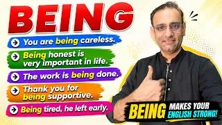 Thumbnail: BEING in English Grammar🔥| Learn “BEING” with Easy Examples | Spoken English #englishlingualokesh