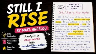 Thumbnail: Still I Rise by Maya Angelou | Still I Rise Summary | And Still I Rise by Maya Angelou