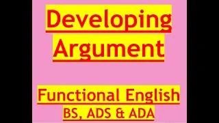 Thumbnail: Developing Argument in Functional English | Types, Structure & Key Characteristics Explain