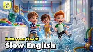 Thumbnail: Tom Turns the Bathroom into a Water Park!| Slow English Listening for Beginners (A1 - A2)