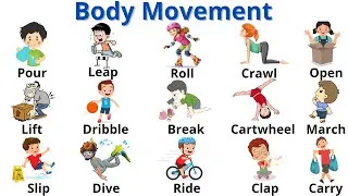 Thumbnail: 60+ English Verbs of Body Movement | Learn Action Words with Pictures