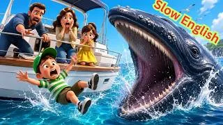 Thumbnail: Alex Was Too Scared to See a Whale 🐋 | Slow English Listening Practice (A2 Level) | Slow English