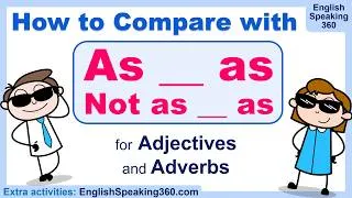 Thumbnail: Comparing with AS…AS & NOT AS…AS in English | with Adjectives, Adverbs & Practice