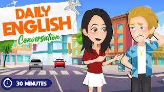 Thumbnail: Daily English Conversations About Emergencies & Safety | Real-Life English Practice (A2–B1)