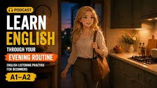 Thumbnail: Learn English Through Your Evening Routine | English Listening Practice for Beginners (A1–A2)
