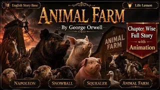 Thumbnail: Animal Farm by George Orwell | Chapter Wise Full Story Explained #englishstory #animalfarm #summary