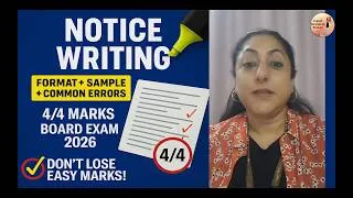 Thumbnail: NOTICE WRITING | CBSE Class 12 English Core | Format, Examples, Tips & Board Exam Strategy | ETbyPT