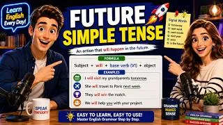 Thumbnail: Future Simple Tense – Explained with Examples and Easy Grammar Tips