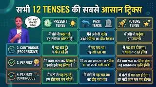 Thumbnail: 1 Hour Me Poora Tenses Khatam! 💥 Life Me Kabhi Nahi Bhoologe (All 12 Tenses)