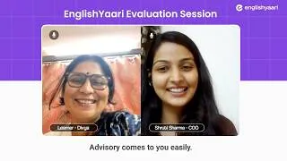 Thumbnail: Evaluation Session with Shruti Sharma 😊 Divya's English Fluency Journey with EnglishYaari
