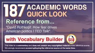 Thumbnail: 187 Academic Words Quick Look Ref from "David Rothkopf: How fear drives American politics, TED Talk"