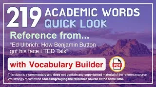 Thumbnail: 219 Academic Words Quick Look Ref from "Ed Ulbrich: How Benjamin Button got his face | TED Talk"