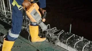 Thumbnail: How Powerful Is This Concrete Breaker? Watch It Destroy Reinforced Concrete! (Jackhammer )😱😱😱