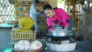 Thumbnail: Enjoy Country Life: Brother and sister harvest and cook jackfruit - Collect vegetable and cooking