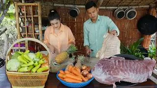 Thumbnail: Enjoy Country Life - Fresh veggies harvest around kitchen - Pork ribs Sichuan soup cooking