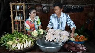 Thumbnail: Enjoy Country Life - Brother and sister harvest vegetables to cook with chicken recipe