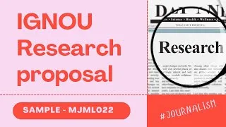 Thumbnail: Sample MJML 022 | Project Proposal of IGNOU