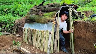 Thumbnail: Solo Bushcraft: 2 Days Building a Hidden Dugout Shelter with Aged Bark Roof