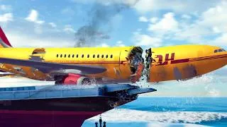 Thumbnail: BIG Cargo Plane Landing In The Aircraft Carrier - Airplane Crashes and Pilots Fails! BESIEGE plane
