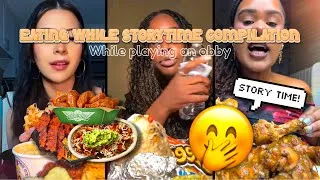 Thumbnail: ✨🥘🥙📖Eating while storytime compilation while playing an obby | (I DON’T OWN THESE VIDEOS)📖🥙🥘✨