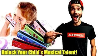 Thumbnail: Children's Wooden Harmonica Musical Instrument Toys | Music Teaching Aid and Puzzle
